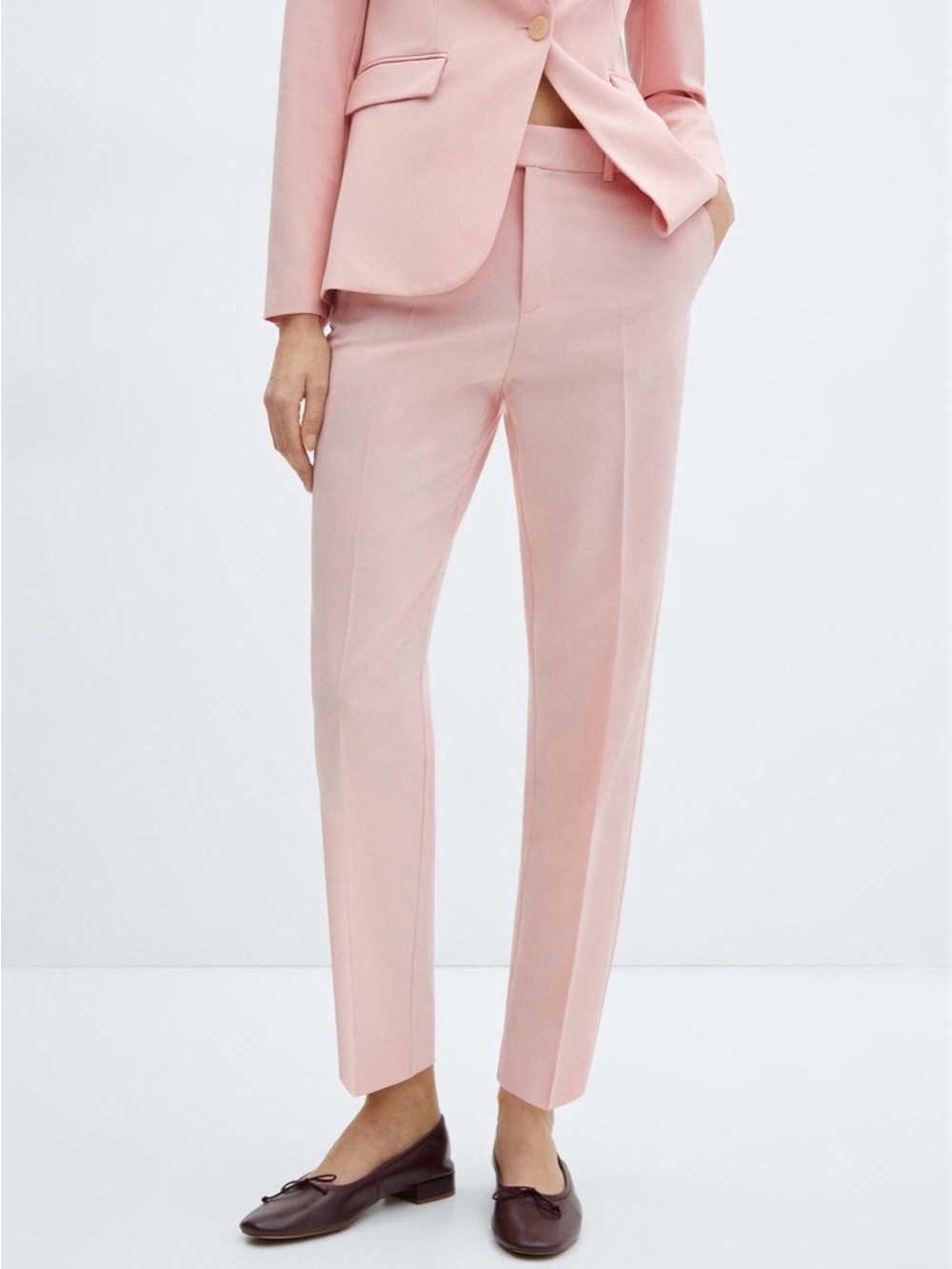 Mango (MNG) Pink Suit Pants
